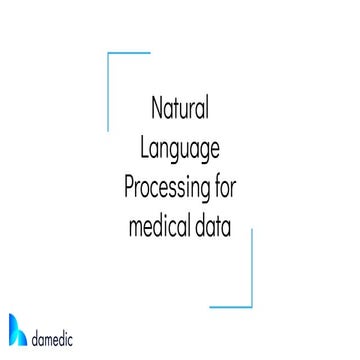 Natural Language Processing for Medical Data