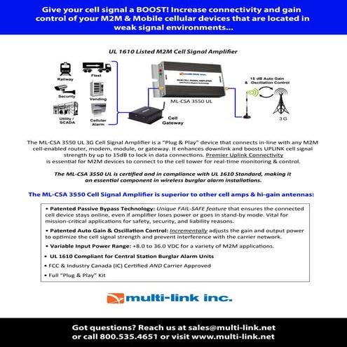 ML-CSA 3550 UL spec sheet 