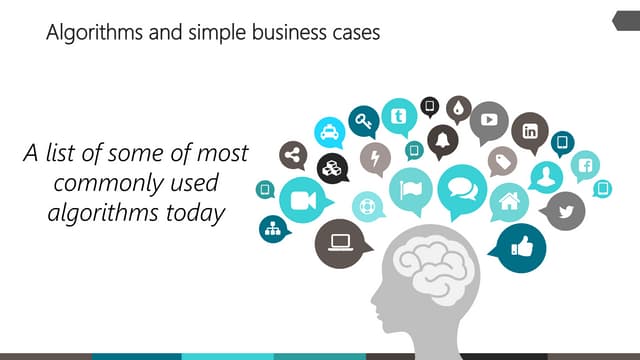 Machine Learning - Algorithms and simple business cases | PPT
