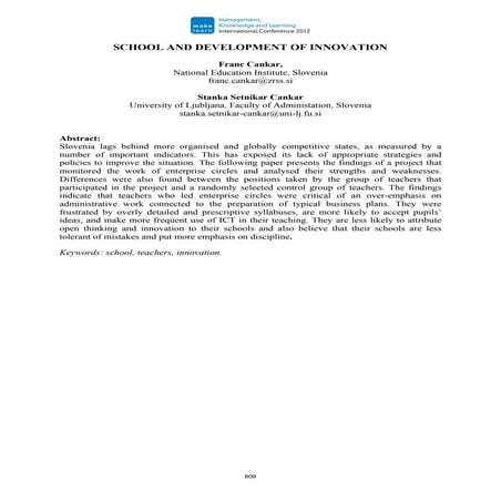 How to be innovative at school