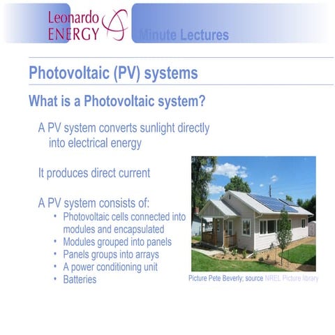 Photovoltaic Systems