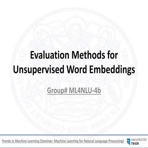 Machine learning for natural language understanding