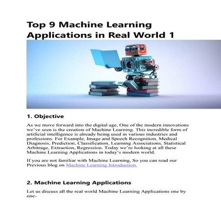 Applications of machine learning