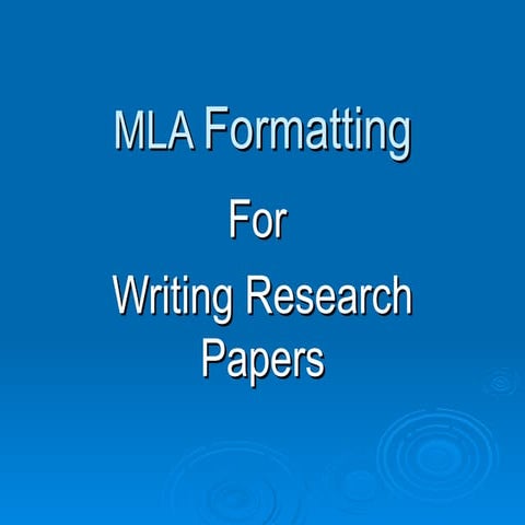 MLA Formatting (revised)