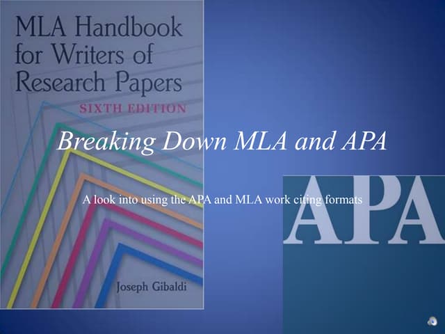 MLA, APA