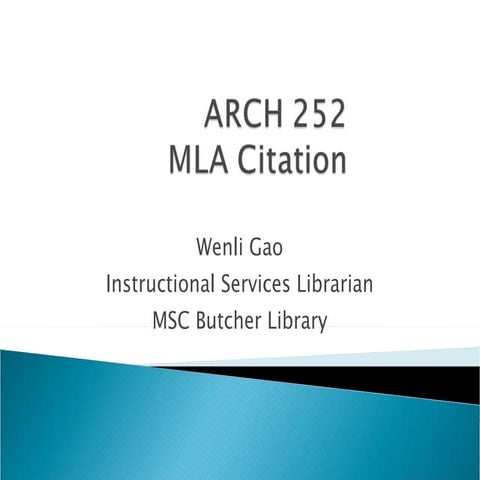 Mla citation -arch 252