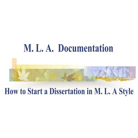 MLA documentation 