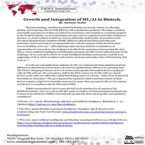 Growth and Integration of ML/AI in Biotech