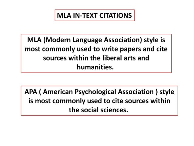 Mla intext citations