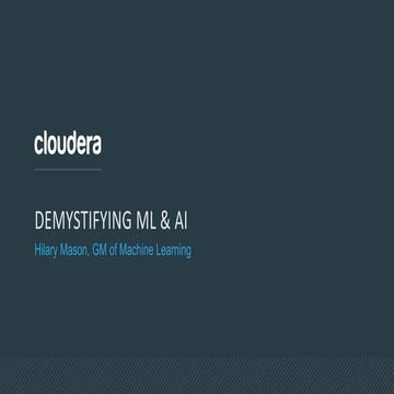 Demystifying ML & AI