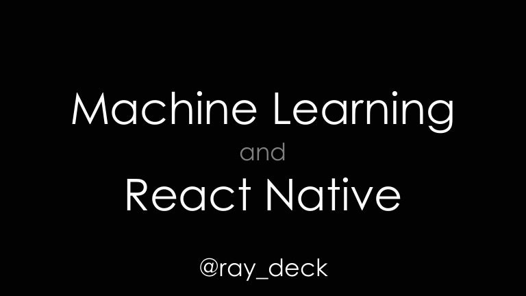 machine learning react native