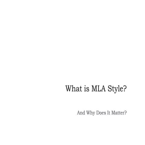 Mla slides