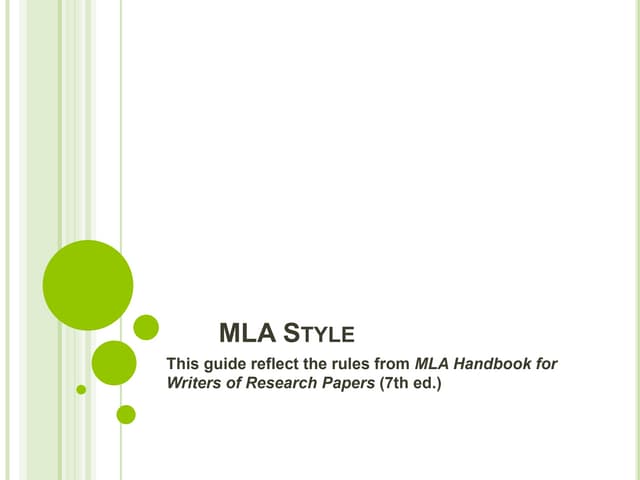MLA style