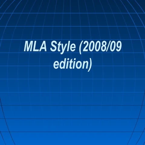 MLA style (2008)