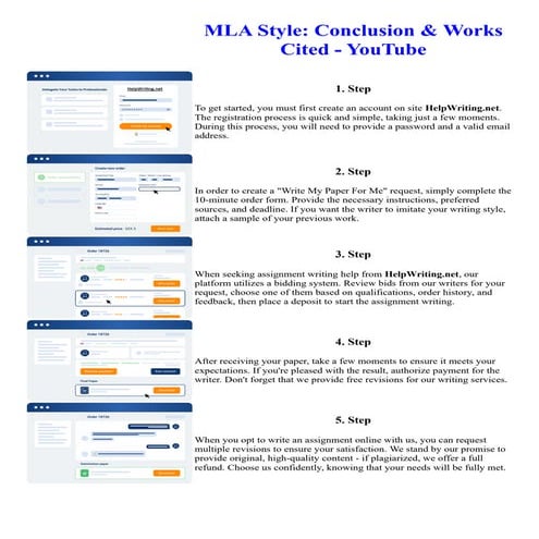 MLA Style Conclusion Works Cited - YouTube | PDF