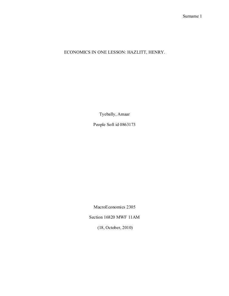Term paper for economics