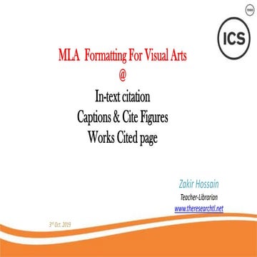 MLA for DP Visual Arts Comparative Study