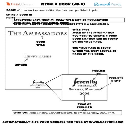 MLA 7 Visual Guide - Books