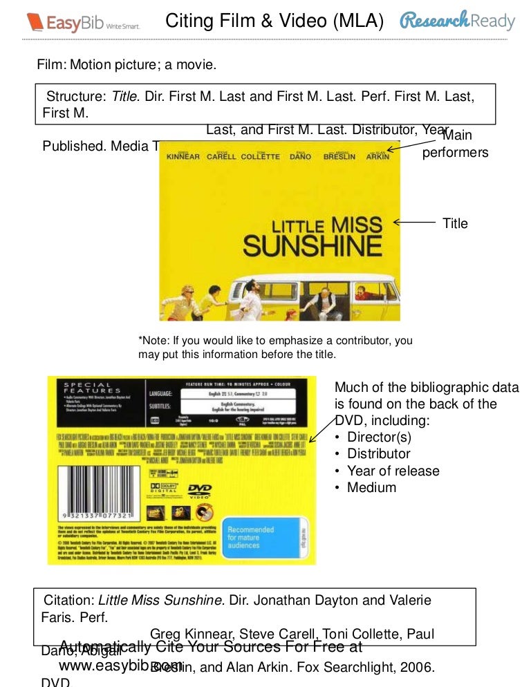 mla 7 visual guide films mla citation for film