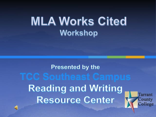MLA Works Cited