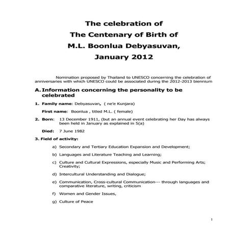 Ml boonlua centenial celebration