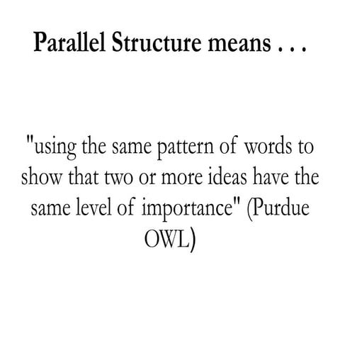 Mlc parallel structureintro
