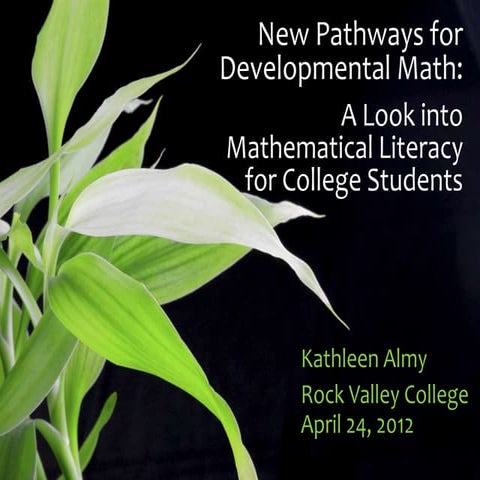 MLCS AMATYC Webinar April 2012