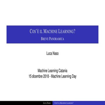 Machine learning: Definizione e Tipologie