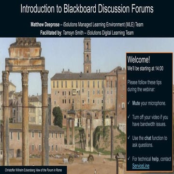 Introduction to Blackboard Discussion Boards