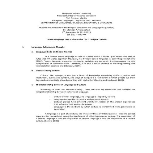 Mle 501   language, culture, and thought