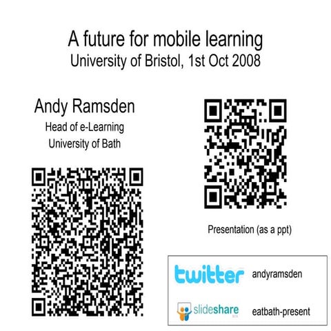 Mlearn Bristol 1st Oct