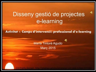 Disseny gestió de projeces e-learning