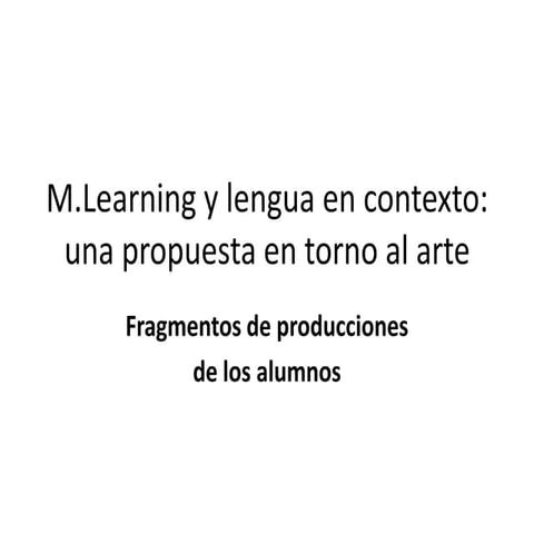 Producciones a modo de ejemplo