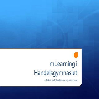 M Learning I Handelsgymnasiet