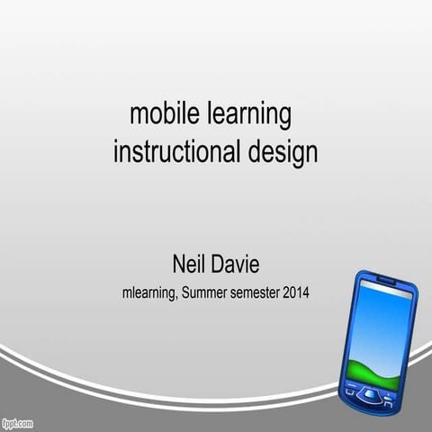 Mlearning instructional design