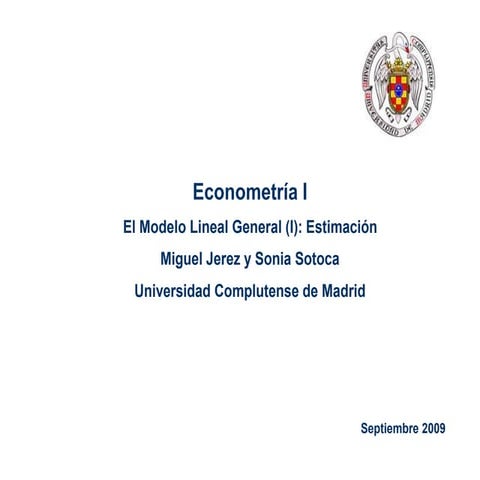 MLG - Modelo Lineal General de regresión