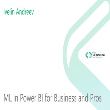 ML with Power BI for Business and Pros
