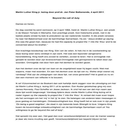 MLK lezing_Balkenende_apr2011_lange versie