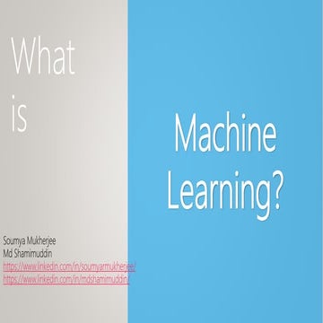 Machine learning and linear regression programming | PPT