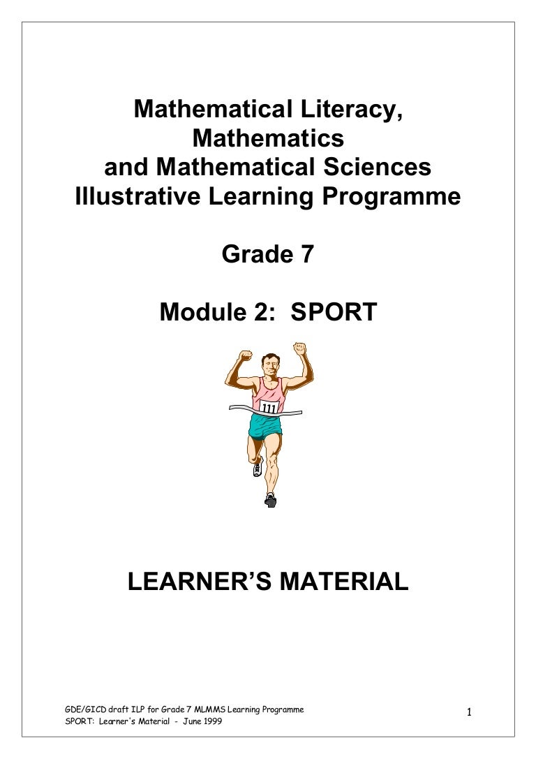 Mathematical Literacy, Mathematics and Mathematical Sciences Illustr…