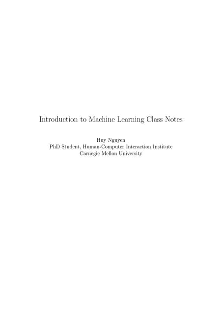 Machine learning and its parameter is discussed here