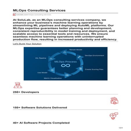 -MLOps Consulting Services | MLOps Services - SoluLab
