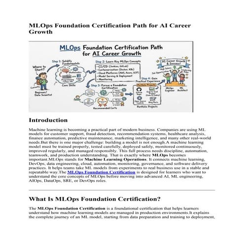 What is Machine Learning Operations (MLOps)? | PDF