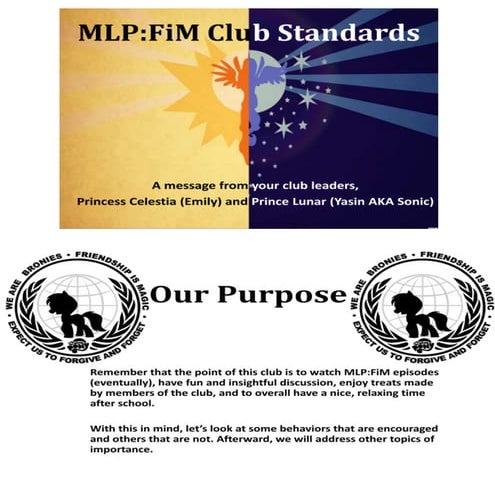 MLP: FiM Club Standards Document