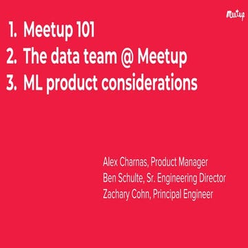 Machine Learning Product Managers Meetup Event