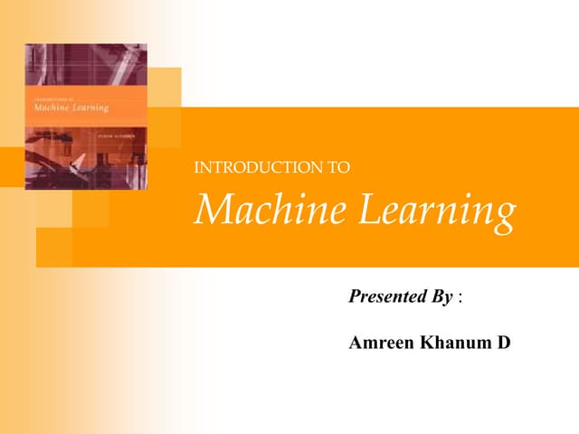 introduction to machine learning pdf.ppt | Computing | Technology ...