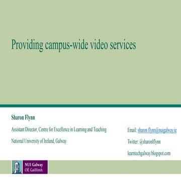 Providing campus-wide video services