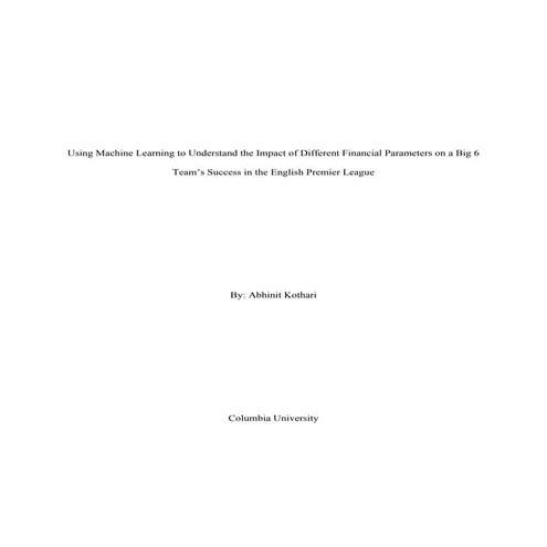 Machine Learning Project | PDF