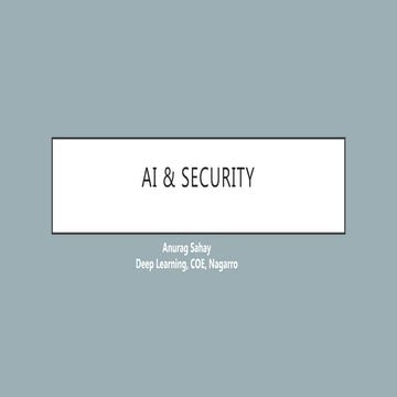 AI and Security