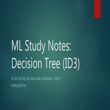 Ml study notes   id3